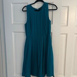 J. Crew Teal Sleeveless Midi Dress